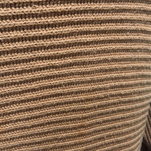 Rachel Zoe Sweater Size Medium Nutmeg Brown Ribbed Boat Neck Pullover - Picture 5 of 10